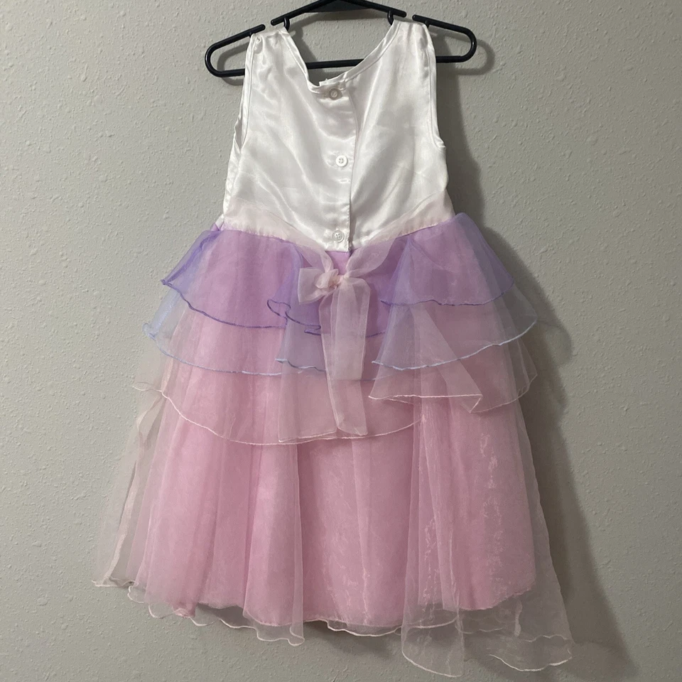 Blueberi Boulevard Girls Unicorn Tulle Sleeveless Party Dress Size 6 - Image 2 of 4