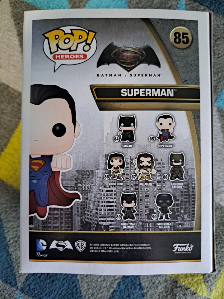 Superman Pop 85 - Batman V Superman Funko Pop! 2016 - abovedado + protector Foto 3 de 4