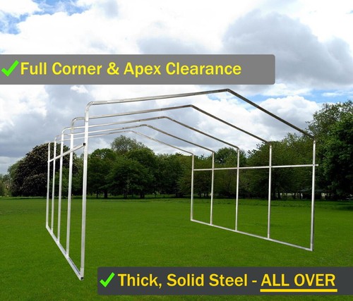 Single 3.3x6M STEEL Carport Shade Sheds Portable Shelter Backyard Pergola Garage - Picture 4 of 11