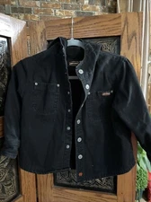 Jesse James Industrial Workwear Kids Biker  Fleece Lined Hooded Jacket 4/5 @1455