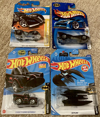 Hot Wheels 4 pc Batman Fan Favorites MOC free S&H