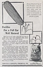 1926 AD.(XG24)~VIRGINIA-CAROLINA CHEMICAL CO. RICHMOND, VA. V-C CORN FERTILIZER