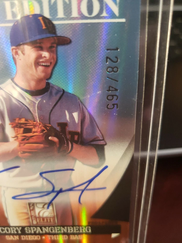 2011 Donruss Elite Extra Edition Prospects #128/465 Cory Spangenberg #P-7 Auto - Image 3 of 4