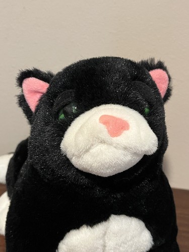 Big Daddy Fat Cats Cat Stuffed Animal Black White Plush Pampered Pets Novelty - Picture 2 of 9