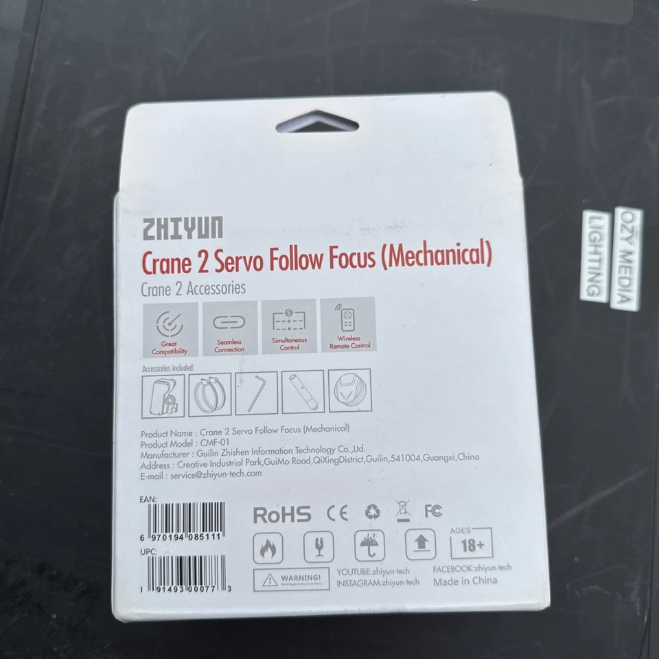 Zhiyun Crane 2 Servo Follow Focus (Mechanical) CMF-01 Damaged Box - Image 3 of 4