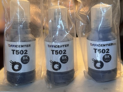 #ad #ad Lot Of 3 Black Refill Ink 140mleach Epson EcoTank Workforce T 502 $36.00