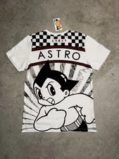 NWT Southpole x Astro Boy Osamu Tezuka Anime AOP Y2K White Tee Men’s Size Small