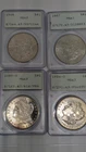 Lot of 4 PCGS MS 63 Morgan Silver Dollars OGH Uncirculated Rattler Holders