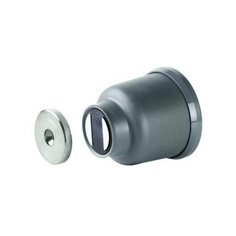 Arrêtoir fixation au mur ARELEC CF30.1W gris pour porte de 30kg D22