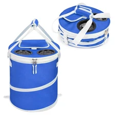 Large Pop-Up Golf Cooler Bag- Insulated Collapsible Cooler with Flat Drink Ta...