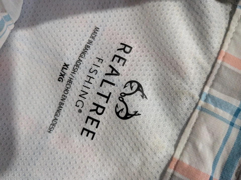 Realtree Fishing Shirt Men’s XL | Plaid Vented Short Sleeve Button Up Outdoor - Image 3 of 4