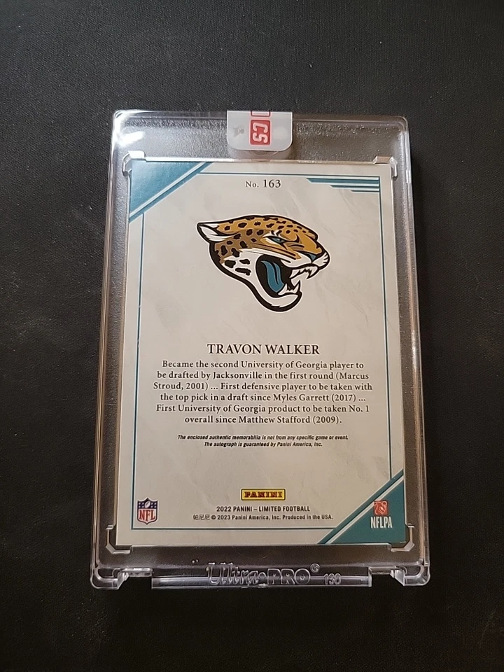 2022 Panini Limited Travon Walker Jumbo Rookie Patch Auto /49 - Image 2 of 2