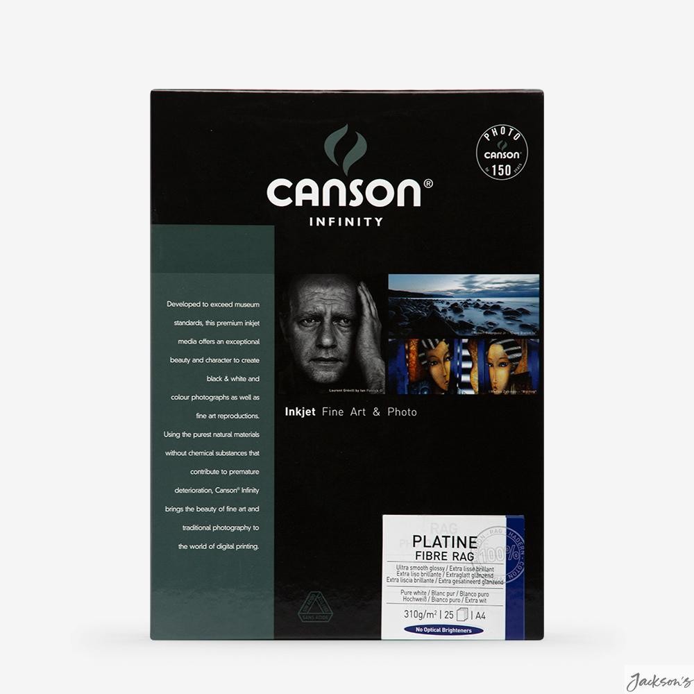 Canson Infinity Platine Fibre Rag Inkjet Paper 310gsm A4 25 Sheets Printing