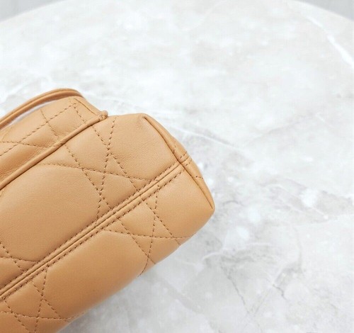 Dior Caro Nano Bucket Bag Light Gold Macro Cannage 5250UNOZ 145558704 - Picture 6 of 10