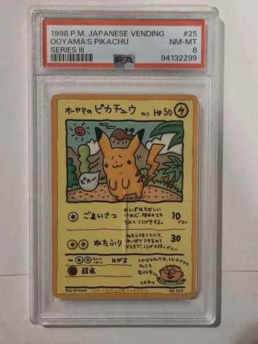 Ooyama's Pikachu PSA 8 Pokemon 1998 Glossy Vending Series III Japanese 025