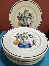 7 VILLEROY & BOCH LE CIRQUE CIRCUS ELEPHANT PLATES 8 1/4