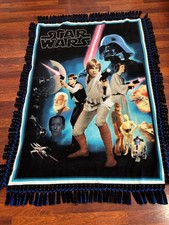 Manta Edredón Edredón Vintage Star Wars Diseño Chantrell R2D2 59" X 42"