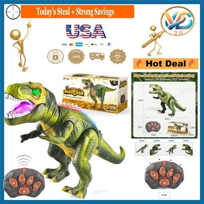 Dinosaur Toy for Kids Boys 3+ Walking Roaring Light Remote Control T.rex