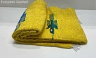 Yellow Mexican Blanket W/ Bird Design 79x47 in