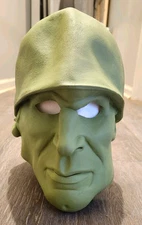 Green Army Man Halloween Soft Latex Mask Paper Magic Group 6569010 2002