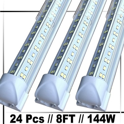 24Pack 8FT LED Tube Light 8 FOOT 144w LED Shop Garage Warehouse Light Fixture