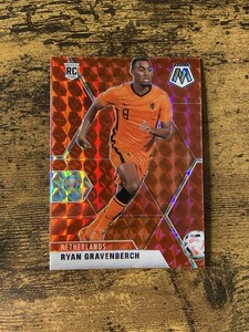 2020-21 Panini Mosaic UEFA Euro Ryan Gravenberch #148 Red Mosaic RC Netherlands