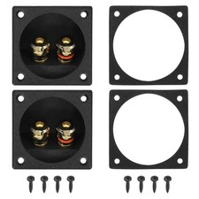 2Pcs 2 Inch Speakers Box Terminal Cups, 2-Way Subwoofer Plug Connector,Black