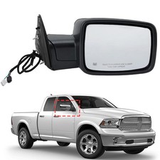 Right Passenger Side Mirror Power Fold Heated Signal For 2013-19 Ram 1500 Chrome