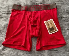 Calvin Klein ICON Logo Band Microfiber Red Boxer Brief Underwear NB2541 643 S