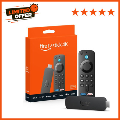 2024 Amazon Fire TV Stick 4K HDR Streaming Media Player w / Alexa Remote Wi-Fi 6