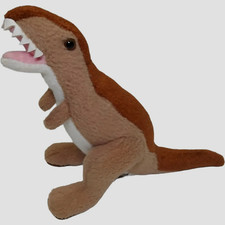 Aurora T-Rex Stuffed Dinosaur Plush 6 inch Brown Has Sound Tyrannosaurus Dino