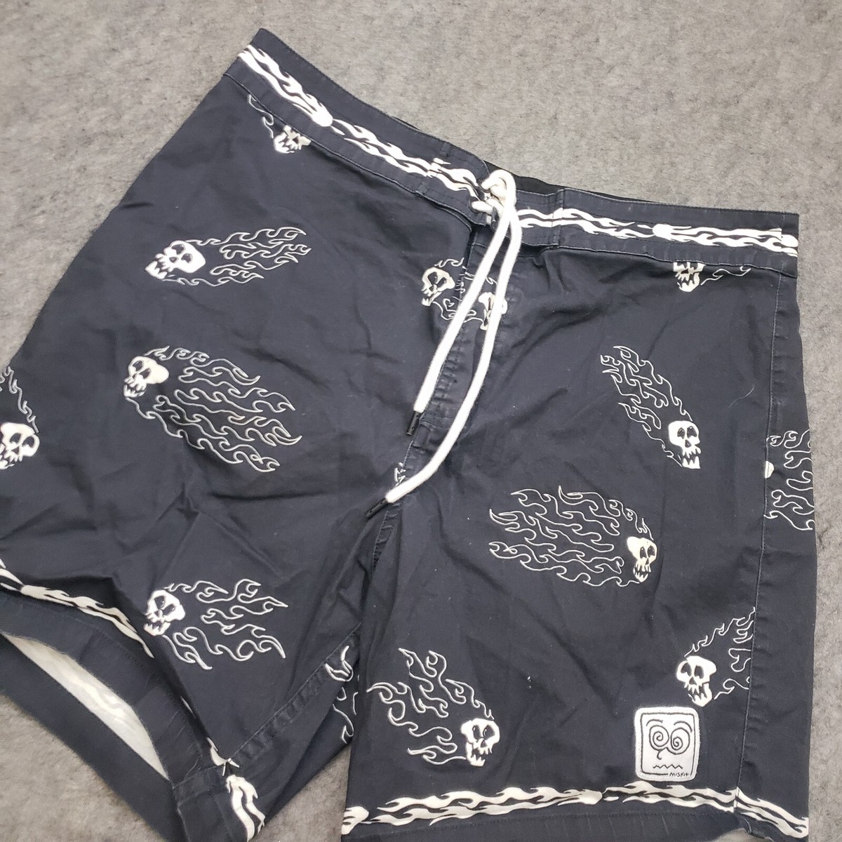 M/SF/T Misfit Board Shorts Mens 32 Black Mad Minds Swim
