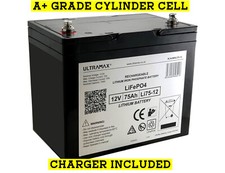 Ultramax LI75-12 12v 75Ah Lithium LiFePO4 Battery For Recreational Vehicles