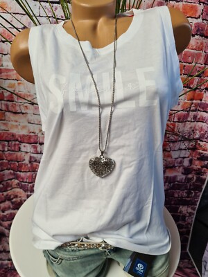 Street One Top Shirt Tanktop weiß Ärmellos Gr. 36 bis 44 Damen (6 606) NEU