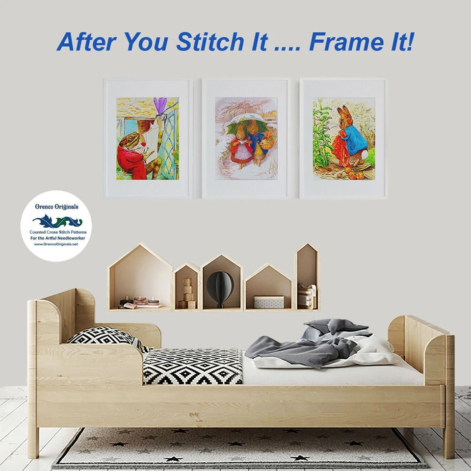 Peter Rabbit Visits Barnyard Friends Beatrix Potter Counted Cross Stitch Pattern - Image 3 of 4