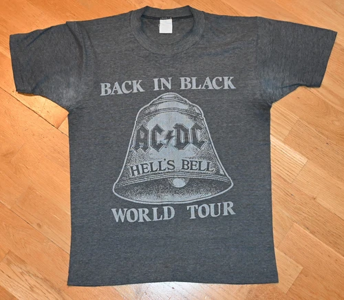 -81 AC/DC Rare original faded 80's Concert Tour te 1980s vintage concert t-shirt, vintage, single stitch, B+ condition