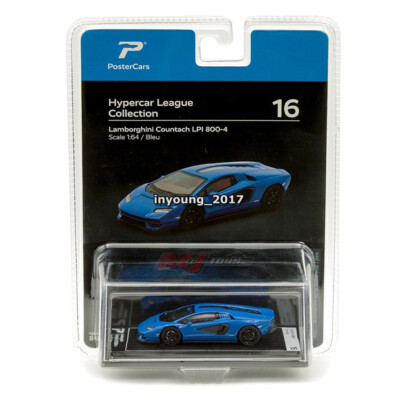 1/64 Lamborghini Countach LPI 800-4 Automodell Druckguss Spielzeug Geschenk Blau