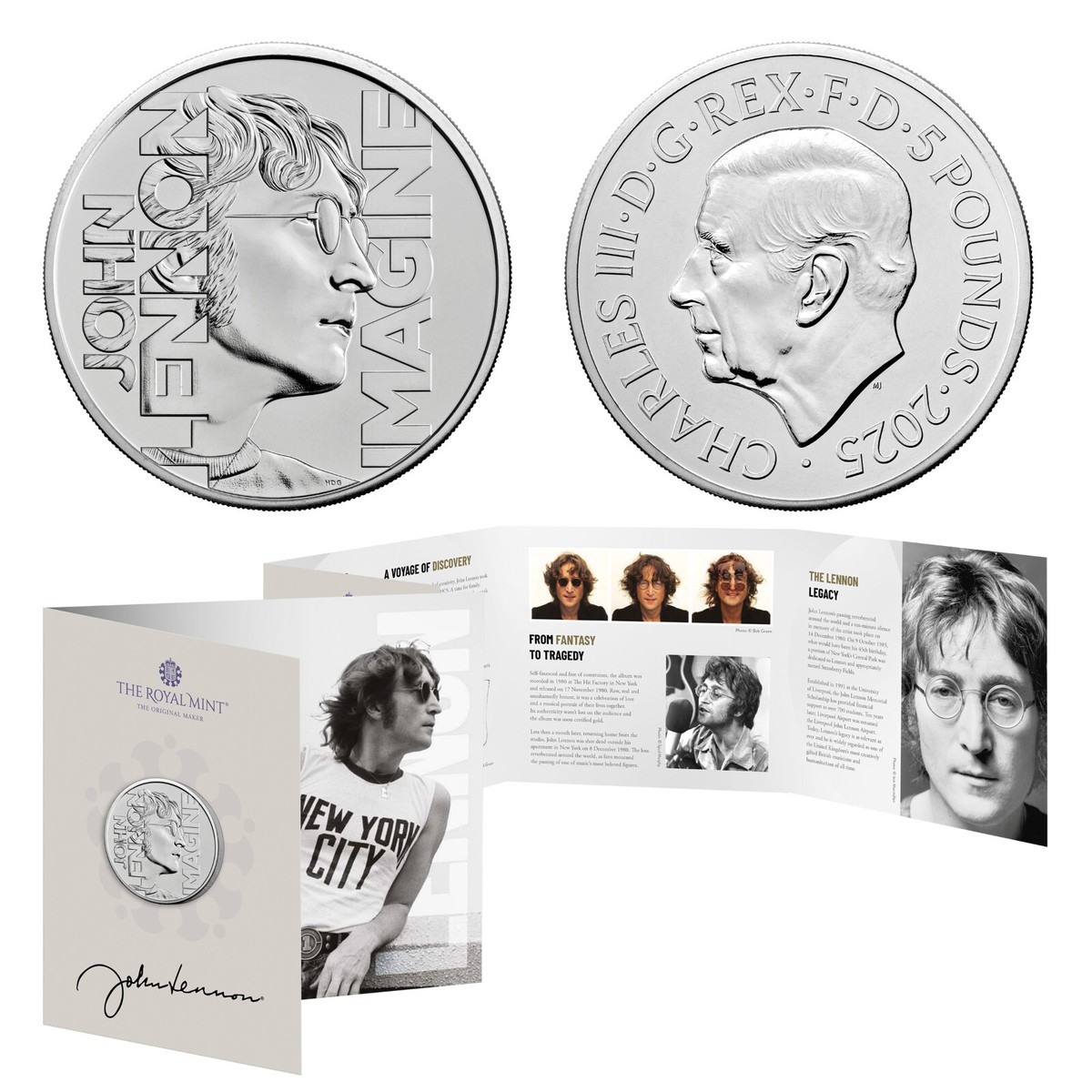 2025 John Lennon UK £5 Brilliant Uncirculated Coin - Royal Mint | eBay