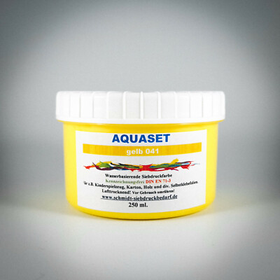 250ml SICO AQUASET 041 Gelb | Siebdruck | Farbe der Zukunft | DIN EN 71-3