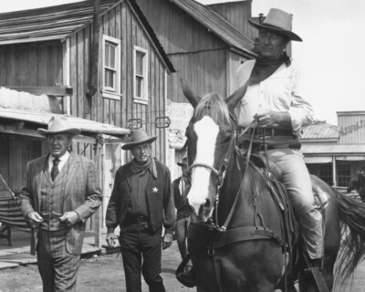 Chisum John Wayne Forrest Tucker 16X20 Canvasb&W Poster
