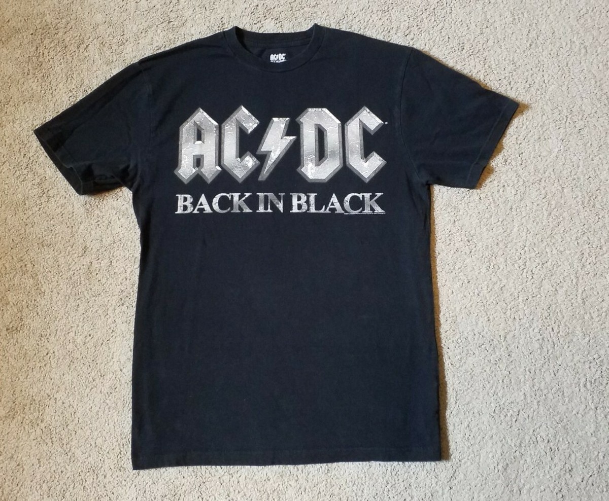 AC/DC 2008 Band T Shirt Back in Black Size Medium Rockware | eBay