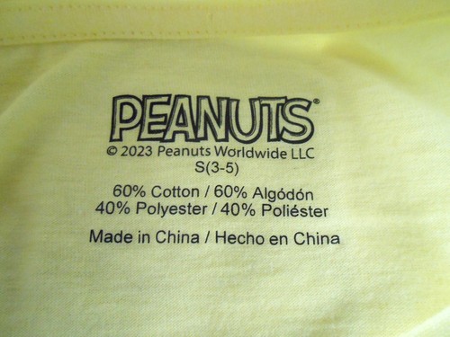 Camiseta de manga corta Peanuts Snoopy, Woodstock y Rainbow Heart gráfica talla S 3-5 - Imagen 4 de 6