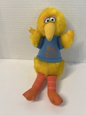 Vintage Playskool 1983 Sesame Street Big Bird Plush Blue T-shirt Stuffed Animal