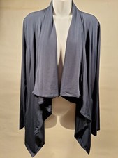Halston Navy Draped Jacket, New With Tags. Size Med.