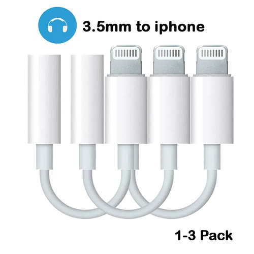 1/2/3PCS Headphone Adapter Jack 8Pin to 3.5mm Aux Cord Cable Dongle Converter 🔥 - Picture 2 of 16