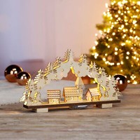 Led Lichterbogen Leuchtbogen Schwibbogen Weihnachten Advent Kirche Dorf Holz