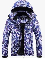 MOERDENG WOMENS WATERPROOF SKI JACKET WARM WINTER COAT OUTDOOR WINDBREAKER LARGE