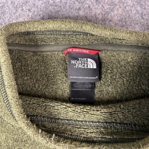 The North Face Sweater Men's XL Knit Fleece Crew Neck Pullover Sweatshirt Green - Picture 6 of 9