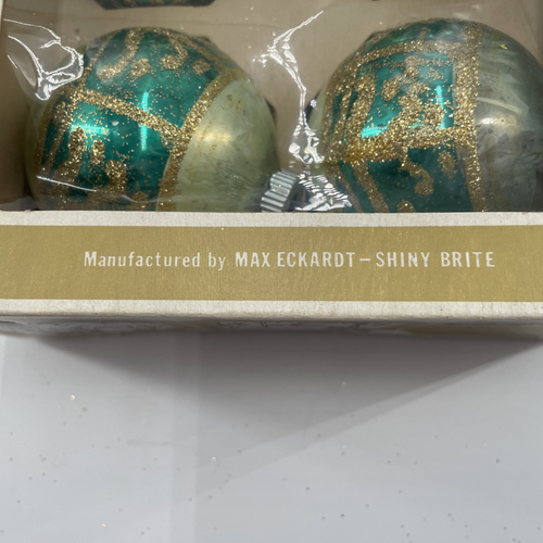 Lanissa Shiny Brite Glas Weihnachtsschmuck Glitzer 12er Set USA 3" - Bild 10 von 11
