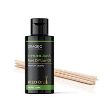 Orageo Lemongrass Reed Diffuser Oil 100ml With 8 Reed Sticks